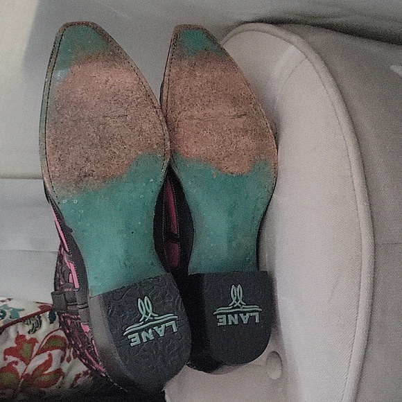 Lane boots, pink and black size 8.5. - Picture 8 of 9